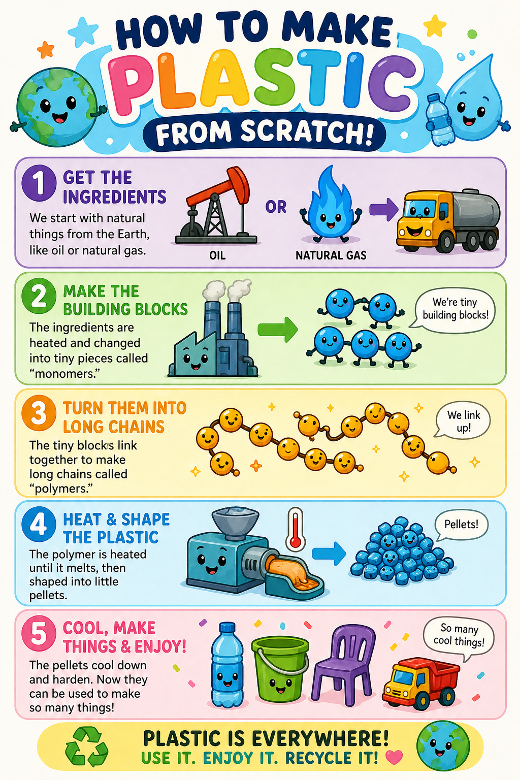 Preview of the simple plastic making infographic